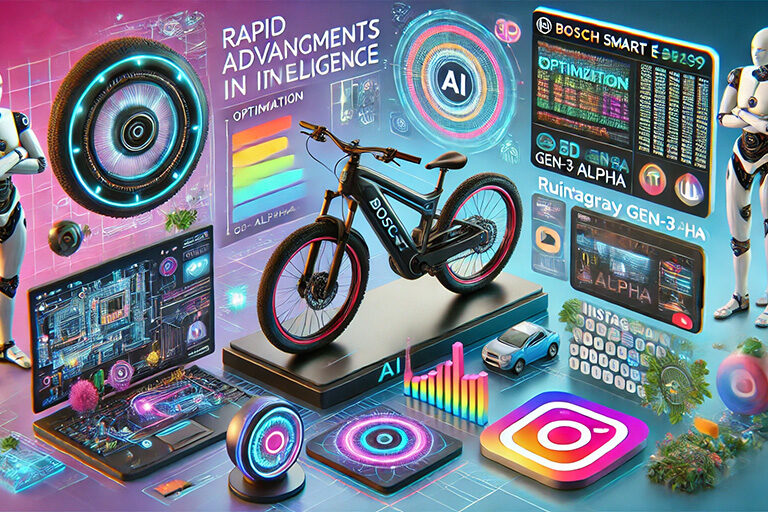 DALL·E 2024-07-04 16.24.41 – A dynamic 16_9 title image for a blog post on rapid advancements in artificial intelligence. The image features elements representing various AI techn