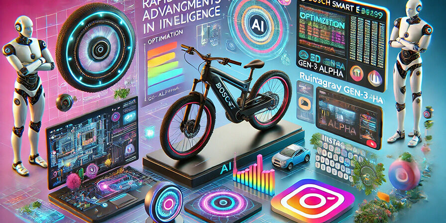 DALL·E 2024-07-04 16.24.41 – A dynamic 16_9 title image for a blog post on rapid advancements in artificial intelligence. The image features elements representing various AI techn